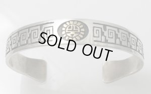 画像2: ホピ族　Jason Takala　14Kサンフェイス＆ウォーター　モチーフ　オーバレイ　バングル