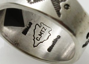 画像4: ナバホ族　Calvin Martinez 　スタンプワーク　リング　25.5号
